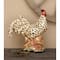 14" Beige Ceramic Farmhouse Rooster Garden Sculpture